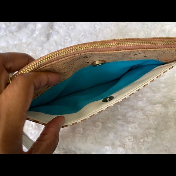 Clutch purse, Cork with leather and fabric details - Picture 4 of 6